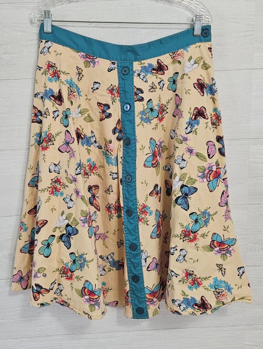 Tatyana Butterfly Print Full Swing Circle Skirt Fit and Flare Rockabilly